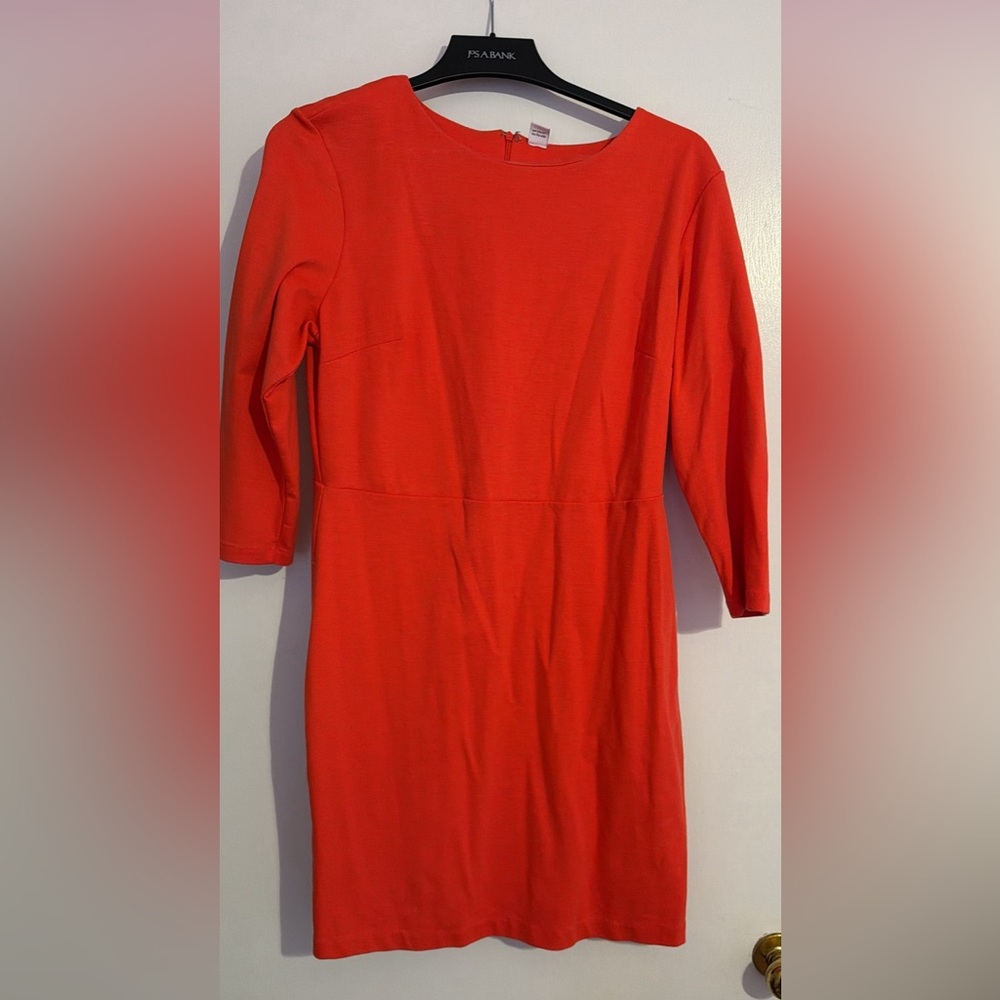 Old Navy Bright Red Long-Sleeve Sheath Dress